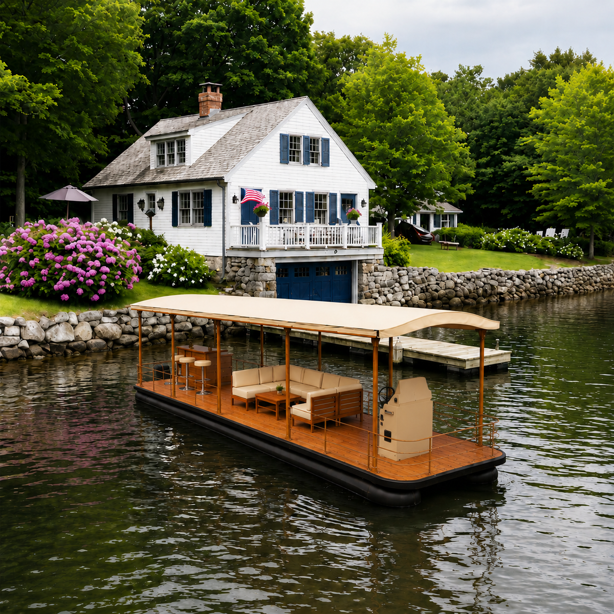 Captain Heritage 23ft Luxury Floating Lounge Pontoon