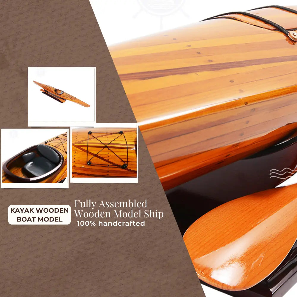 Kayak Wooden Boat Model