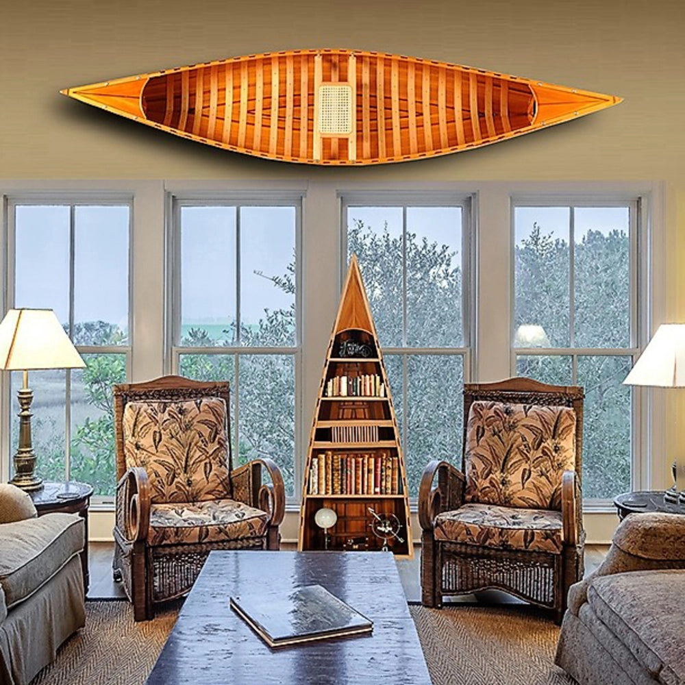 Wooden Canoe With Ribs Curved bow 10 ft Display-Only