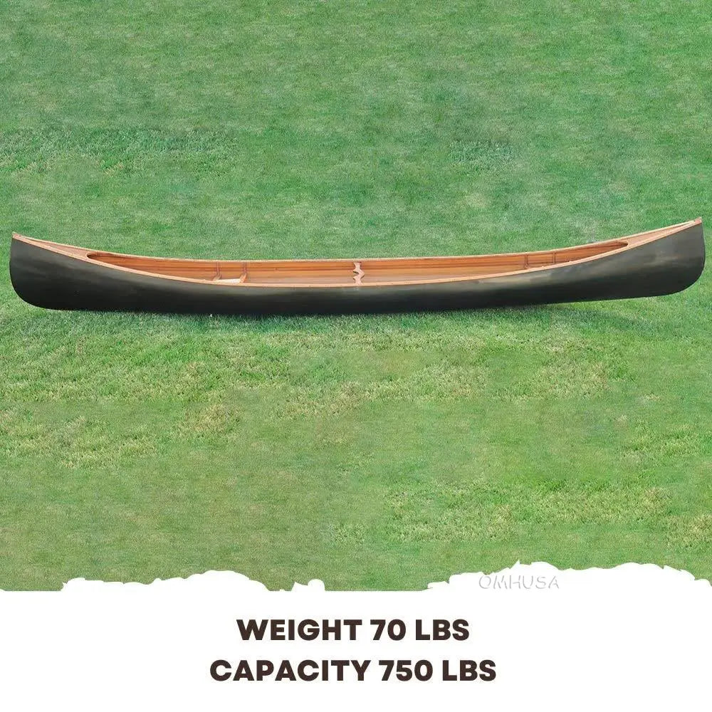 Wooden Canoe Dark Stained Finish 18 ft