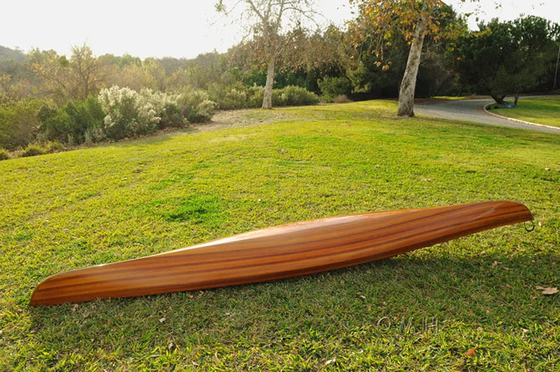Wooden Kayak with White & Purple Ribbon 15 ft