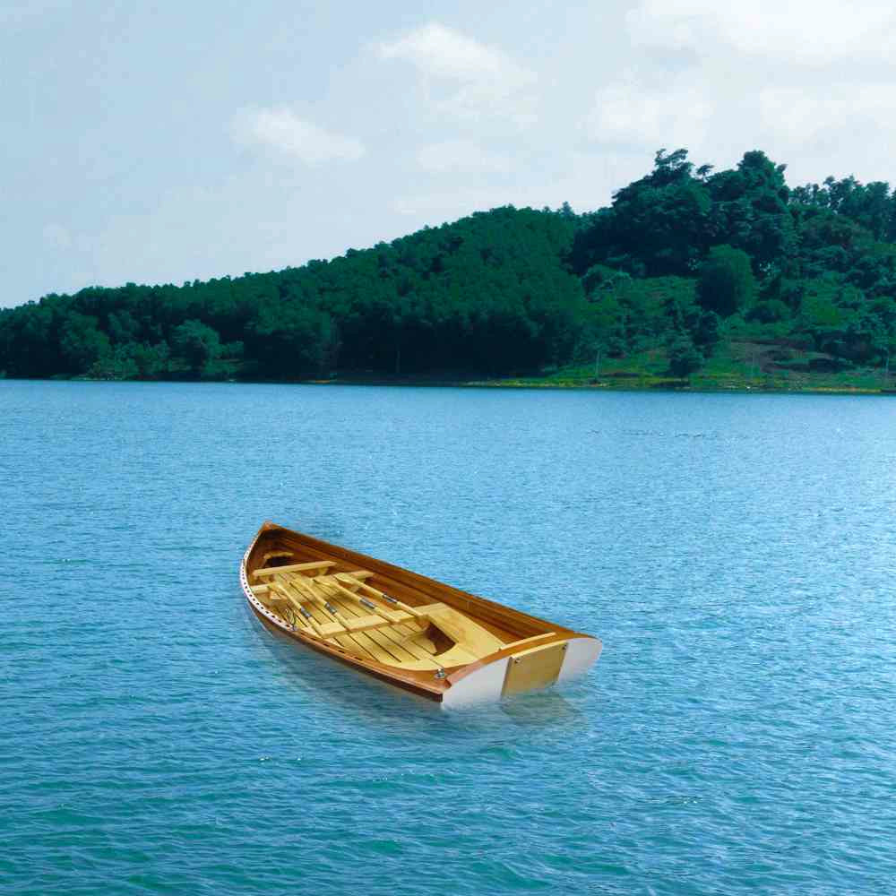 Wooden Whitehall Rowboat with Gelcoat Reinforcement 17ft