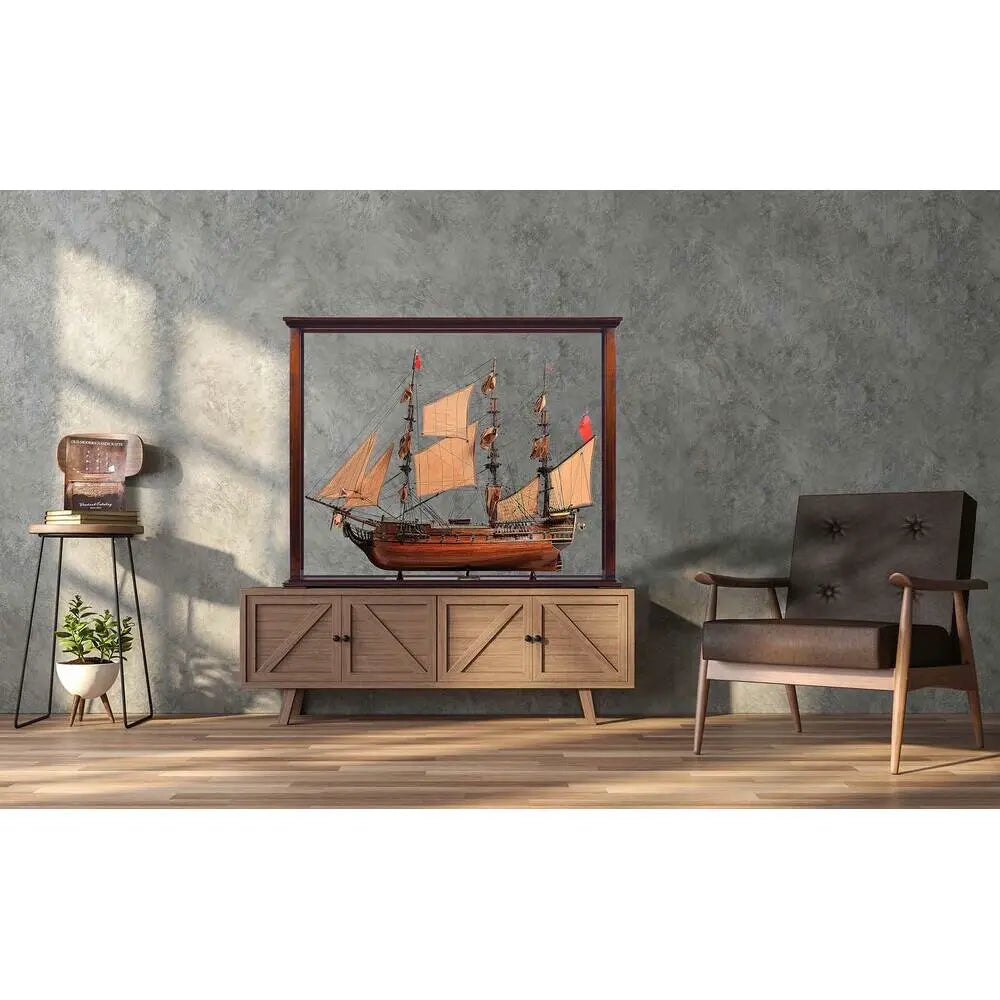 Table Top Display Case Classic Brown