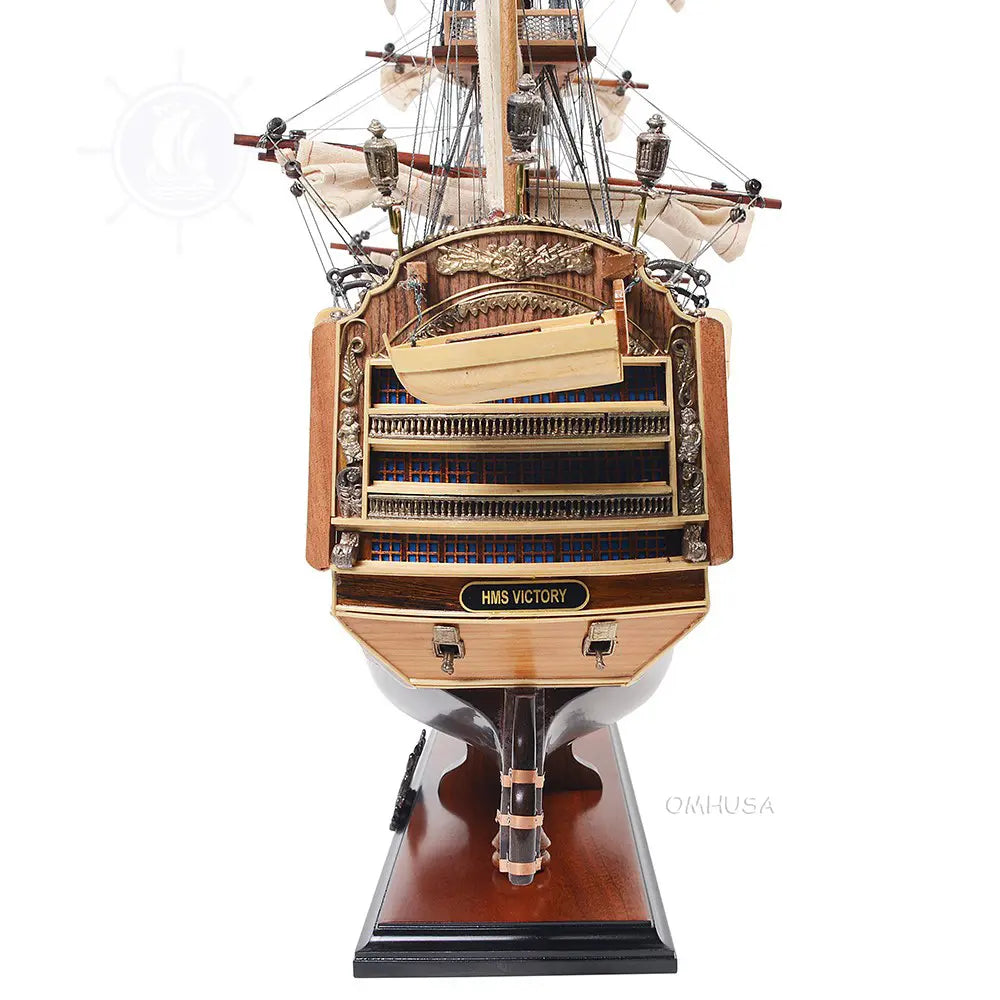 HMS Victory Midsize With Display Case Front Open