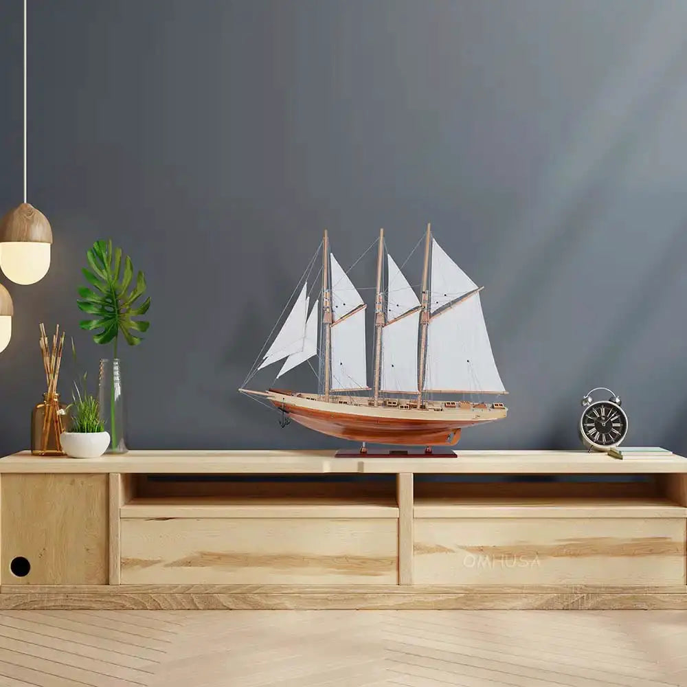 Atlantic Yacht Sailboat Model Schooner