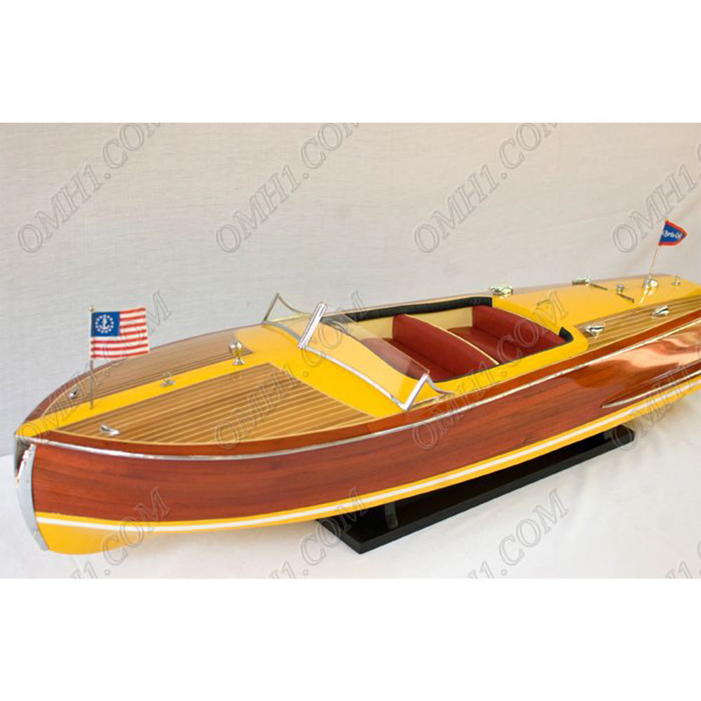 Chris Craft Riviera 1954 Painted Medium Speedboat Model