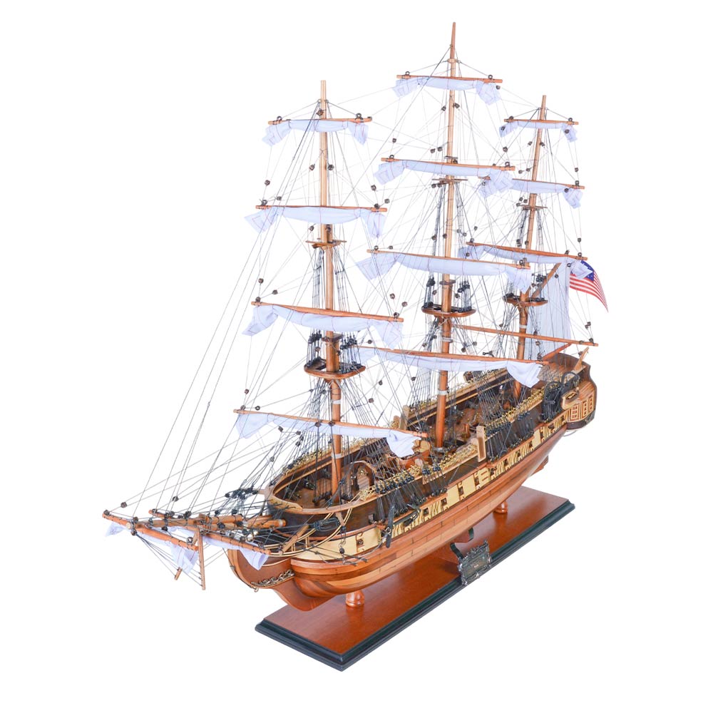 USS Constitution Large With Table Top Display Case