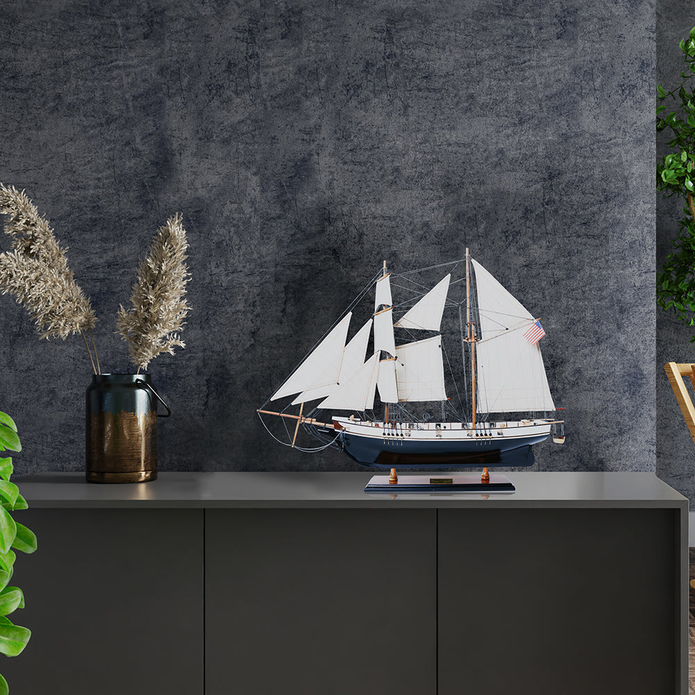 Harvey Painted Ship Model Captain Line