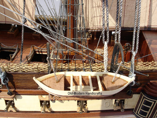 USS Constitution 56L With Display Case No Glass