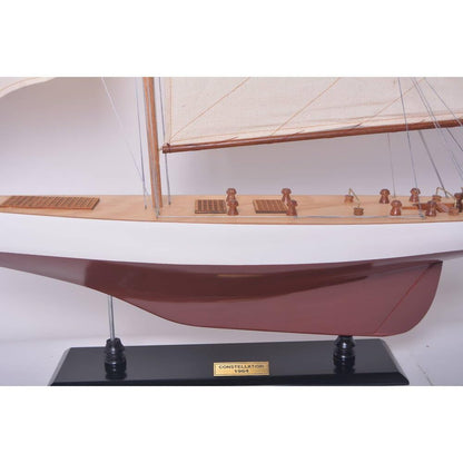 Constellation Painted Large Sailboat Schooner Yacht Model
