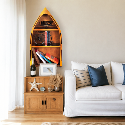 Wooden Canoe Book Shelf Small