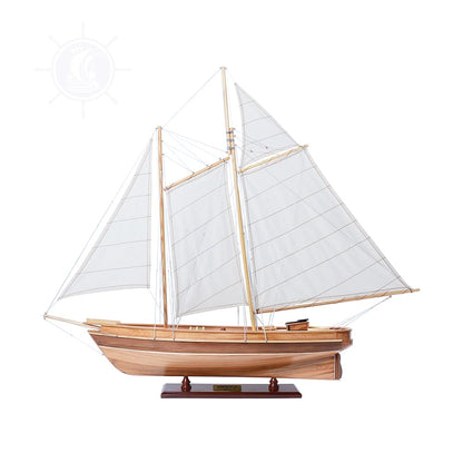 Old Modern Handicrafts America Sailboat Model - Collectible Wooden Scale Model - Small - Made from Premium Wood - 33.0L x 5.5W x 28.0H Inches