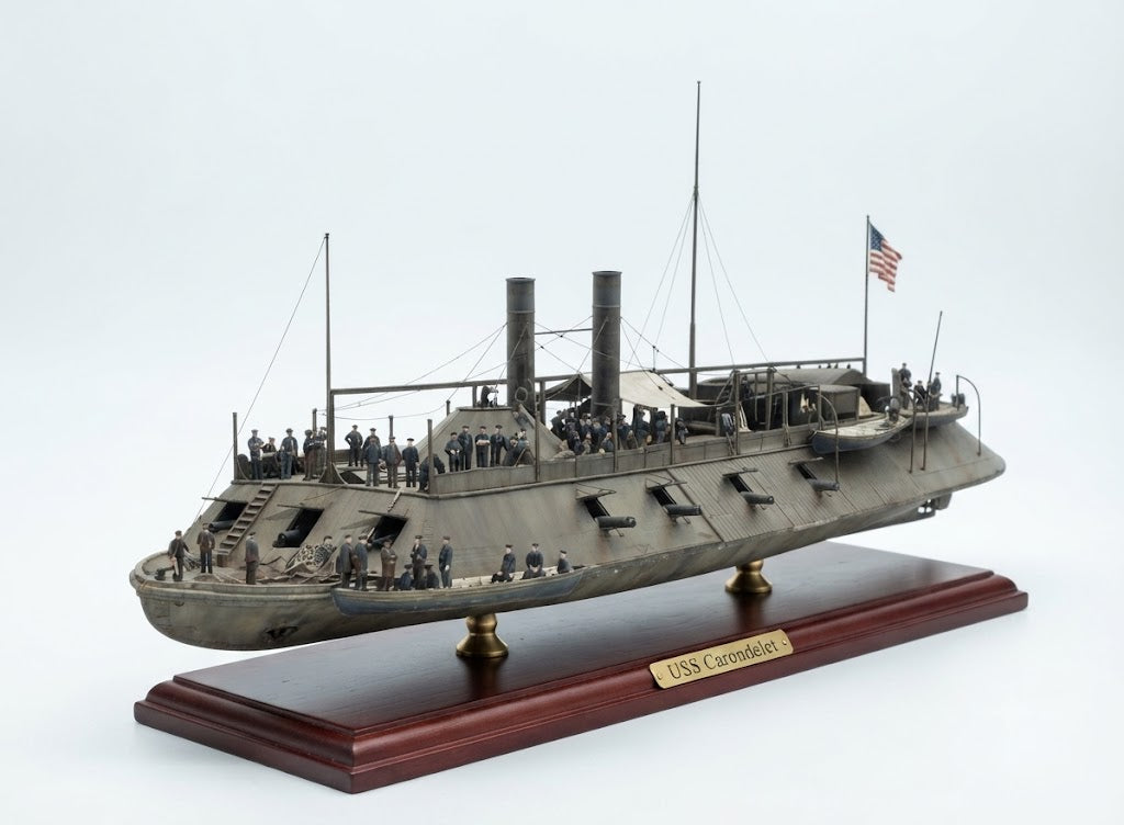USS Carondelet Ironclad 36 inches Warship Ship Model