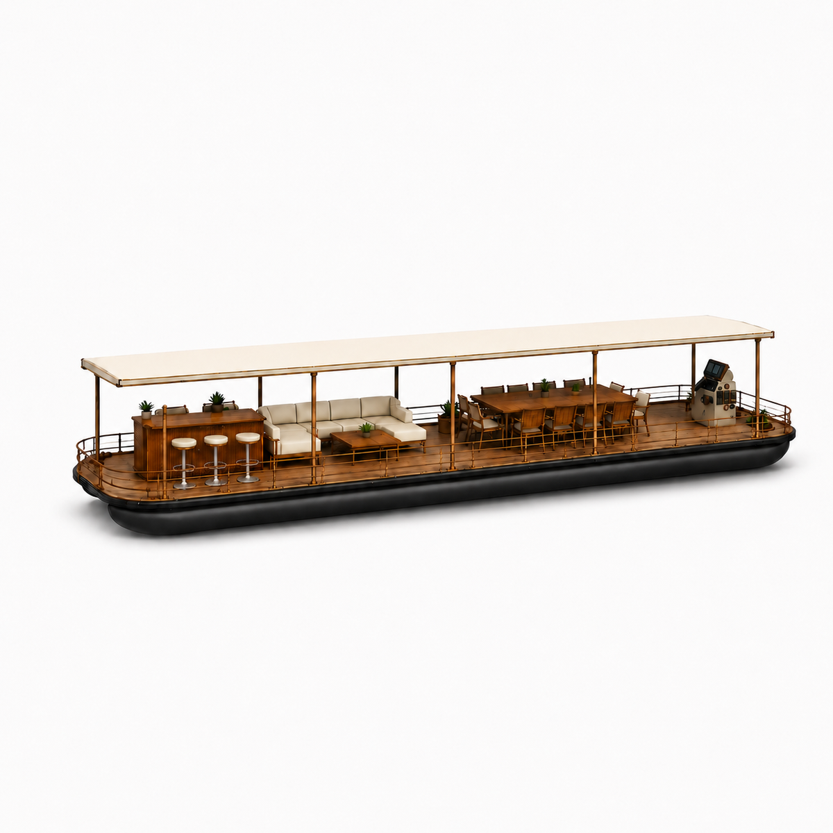 Captain Heritage 28ft Luxury Floating Lounge - Tritoon