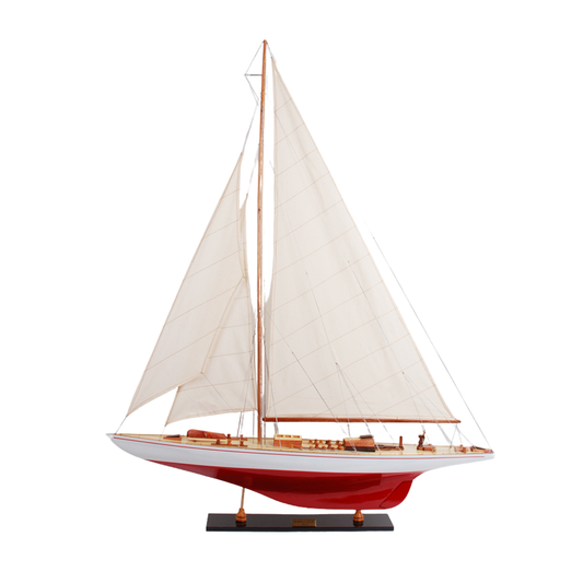 Endeavour Painted Large Sailboat Schooner Yacht Model