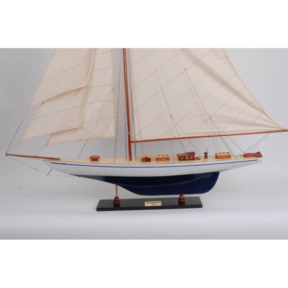 Defender Painted Large Sailboat Schooner Yacht Model