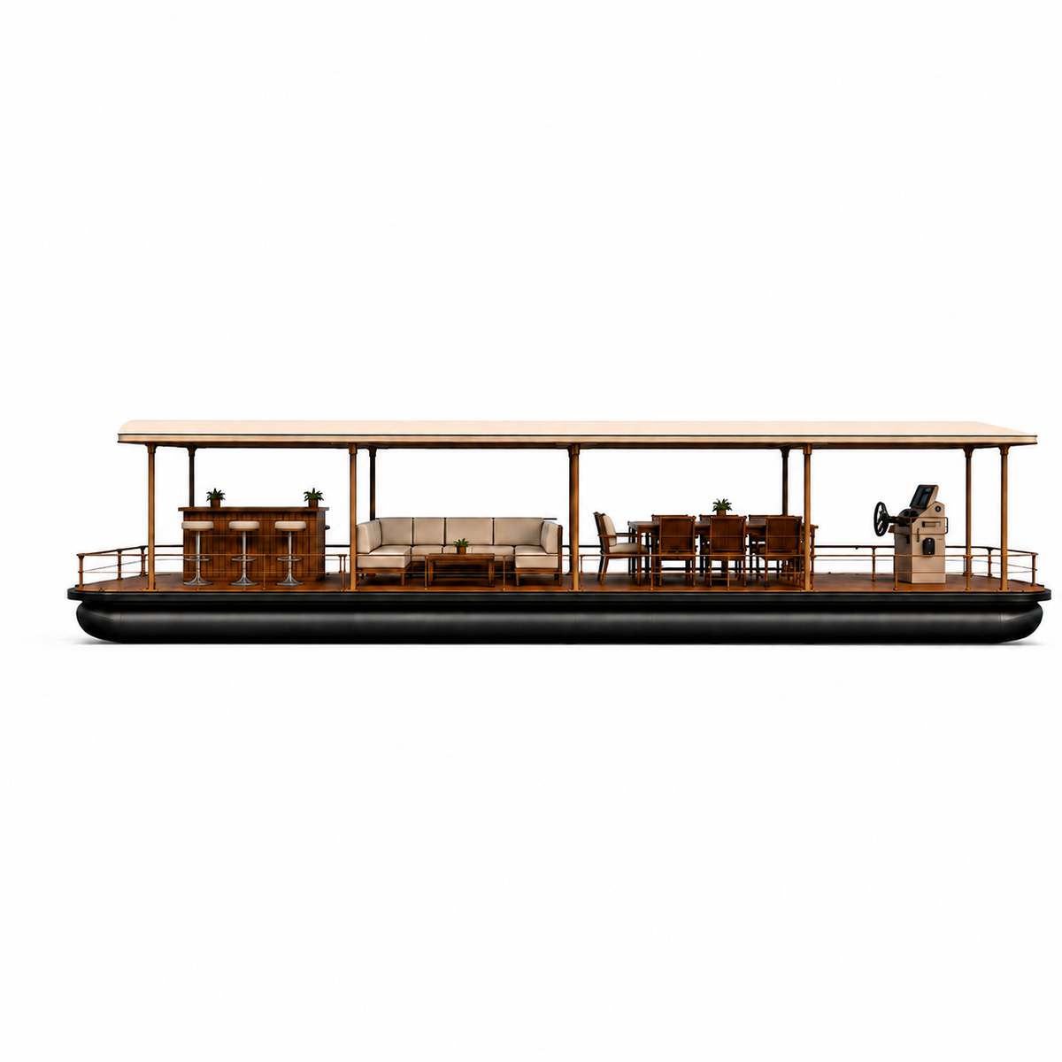 Captain Heritage 28ft Luxury Floating Lounge - Tritoon