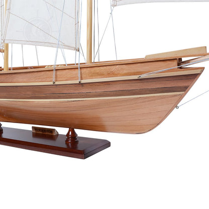 Old Modern Handicrafts America Sailboat Model - Collectible Wooden Scale Model - Small - Made from Premium Wood - 33.0L x 5.5W x 28.0H Inches