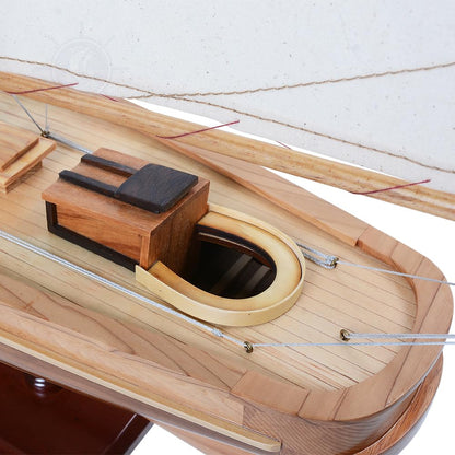 Old Modern Handicrafts America Sailboat Model - Collectible Wooden Scale Model - Small - Made from Premium Wood - 33.0L x 5.5W x 28.0H Inches