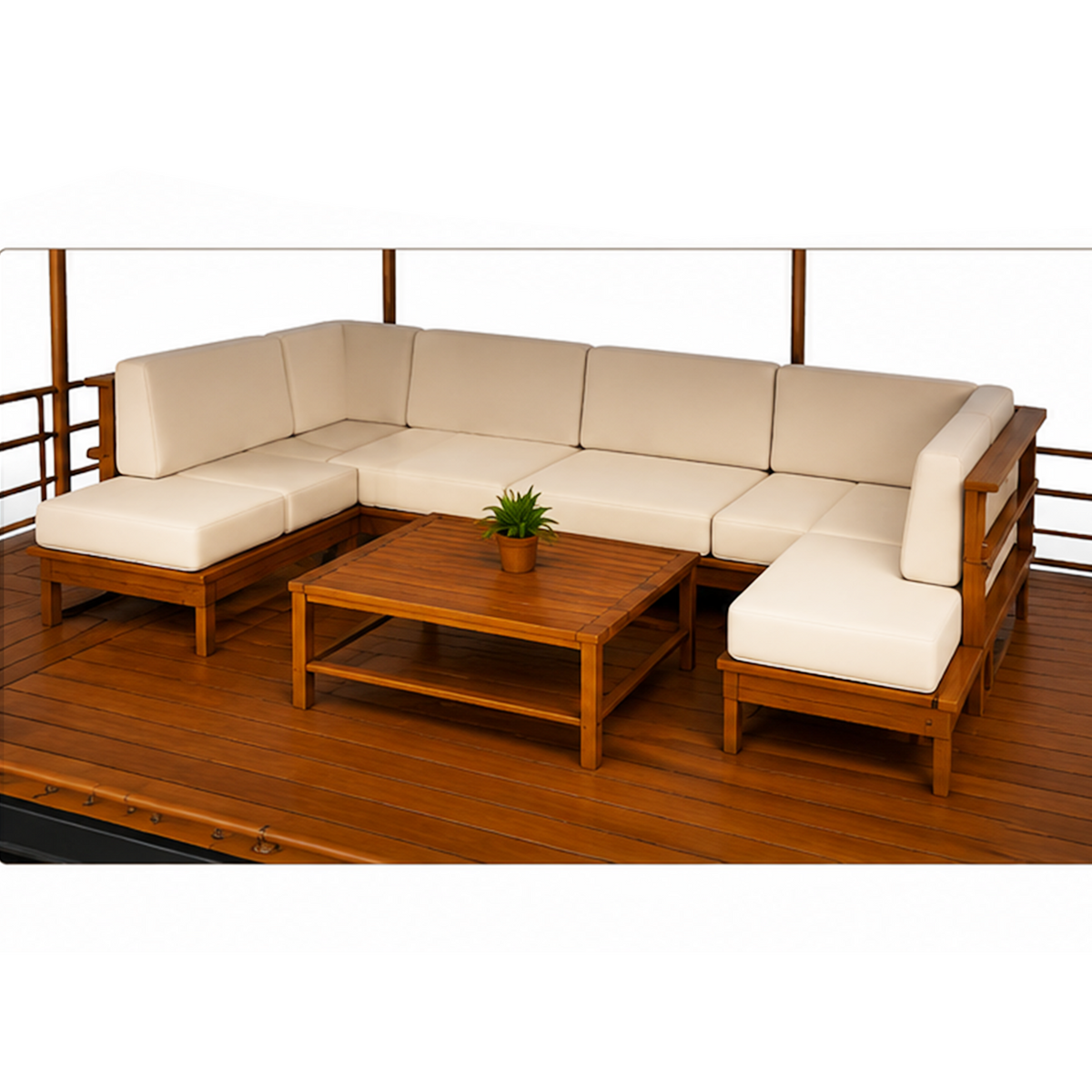 Captain Heritage 23ft Luxury Floating Lounge Pontoon