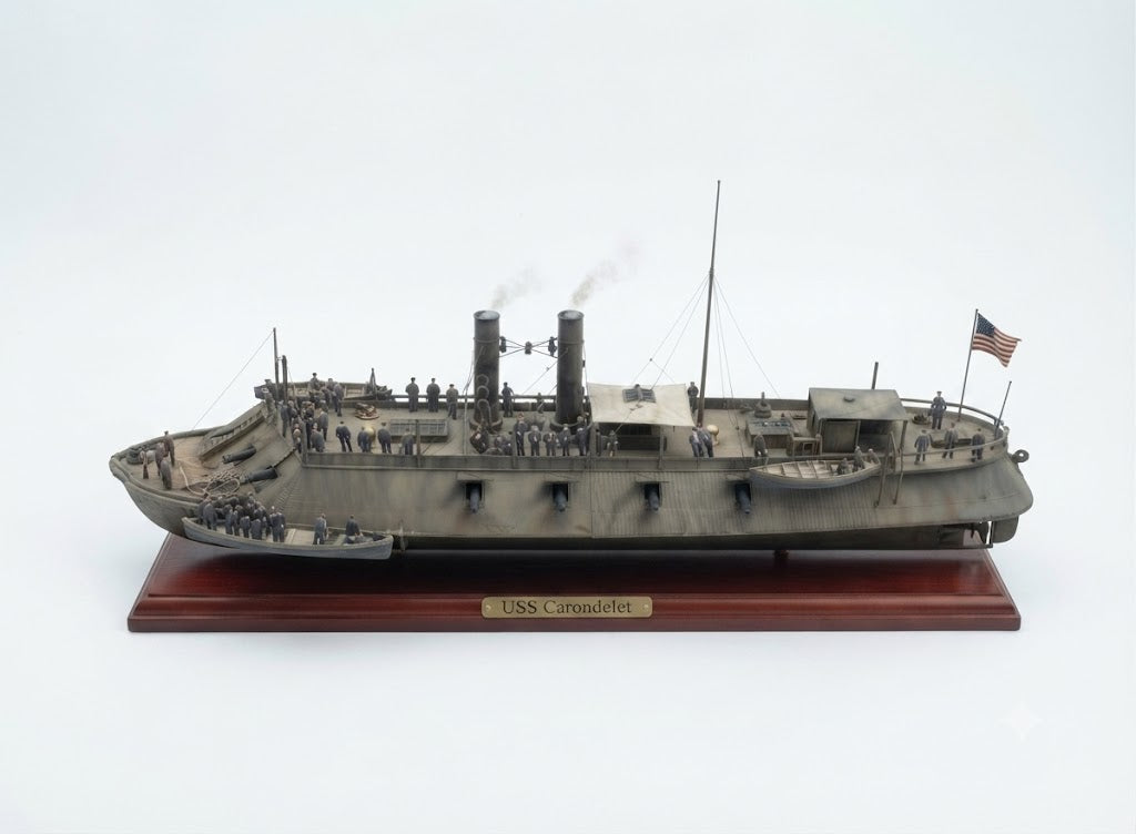 USS Carondelet Ironclad 36 inches Warship Ship Model