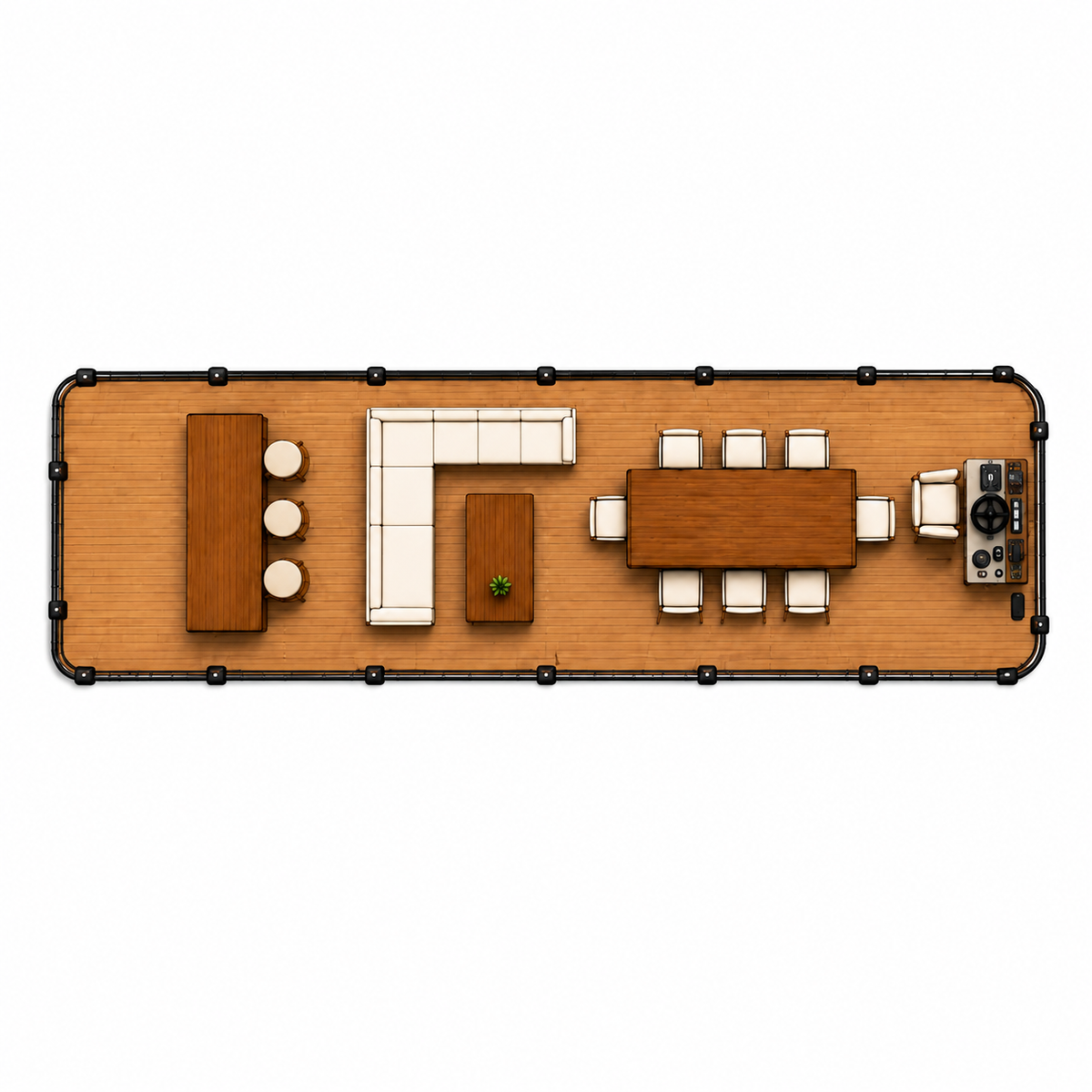 Captain Heritage 28ft Luxury Floating Lounge - Tritoon