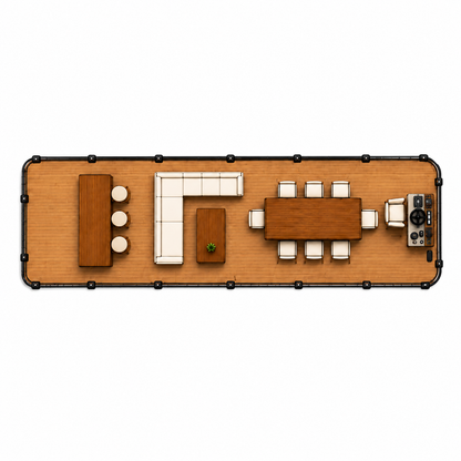 Captain Heritage 28ft Luxury Floating Lounge - Tritoon
