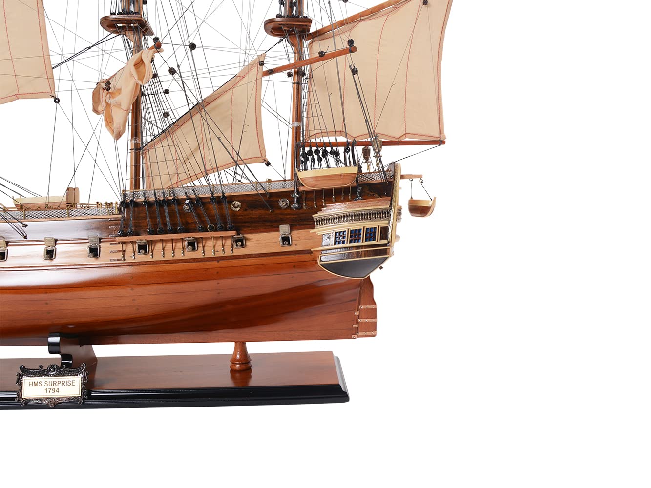 Old Modern Handicrafts HMS Surprise Replica Fully Assembled Model Ship - Museum Quality Ship Model for Home & Office Decoration - 37.0L x 12.0W x 31.0H Inches