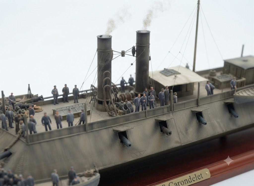 USS Carondelet Ironclad 36 inches Warship Ship Model