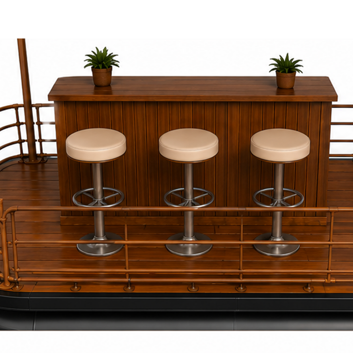 Captain Heritage 23ft Luxury Floating Lounge Pontoon