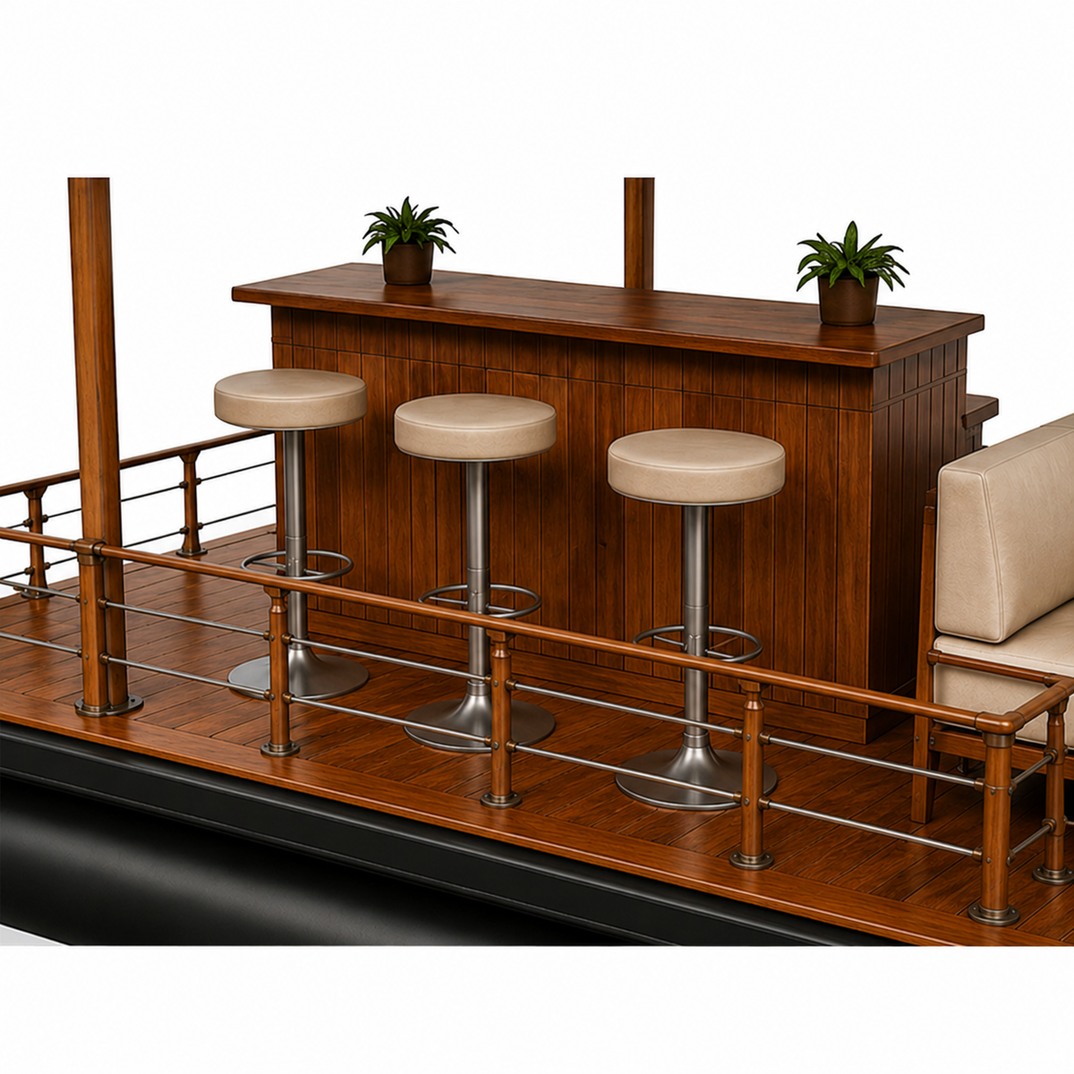 Captain Heritage 28ft Luxury Floating Lounge - Tritoon