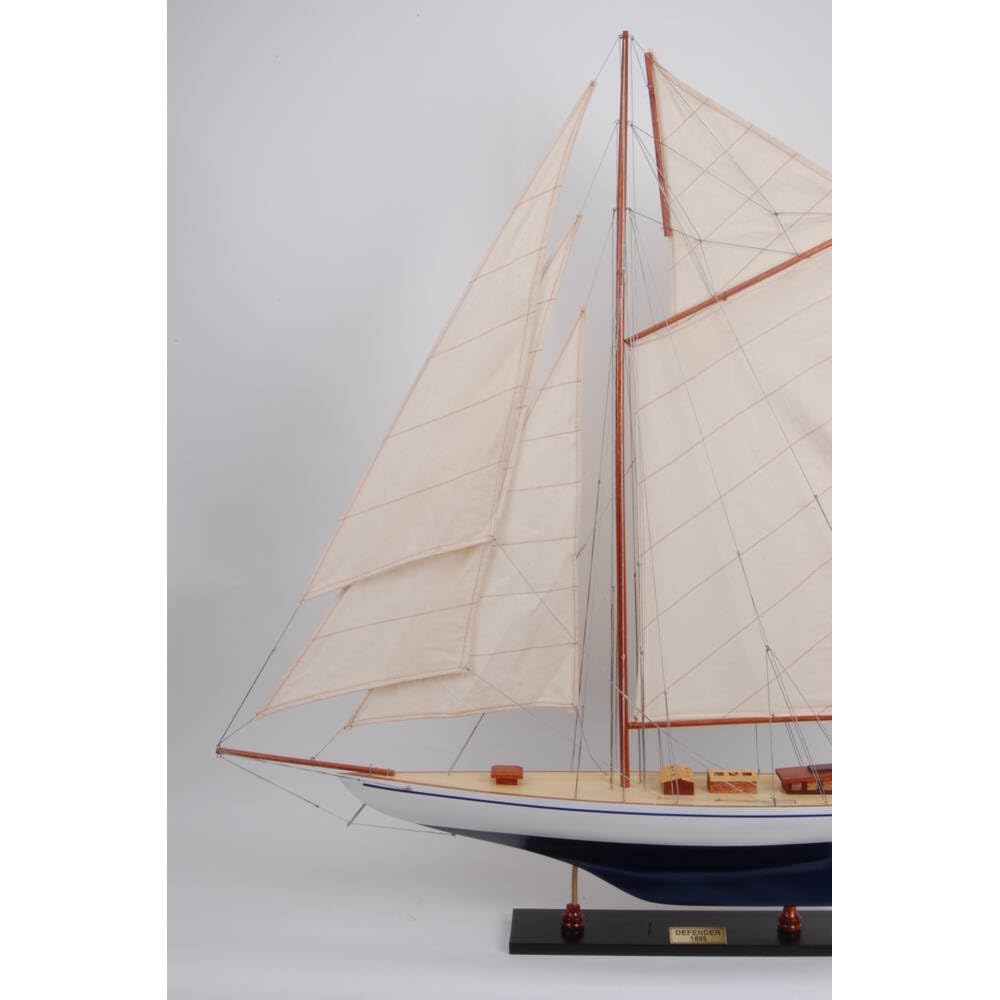 Defender Painted Large Sailboat Schooner Yacht Model