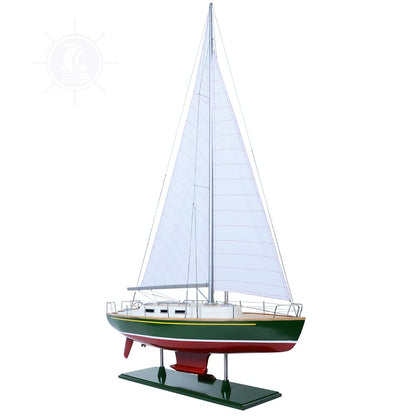 Old Modern Handicrafts Omega Yacht Sailboat Model America Cup - Model Made from Premium Wood - Exquisite Nautical Décor for Home & Office - 30.0L x 7.0W x 45.0H Inches