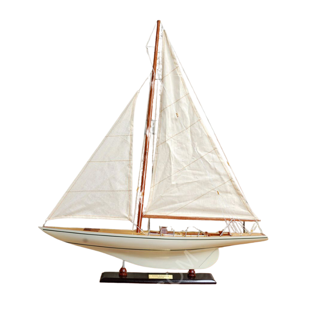 Columbia Painted Large Sailboat Schooner Yacht Model