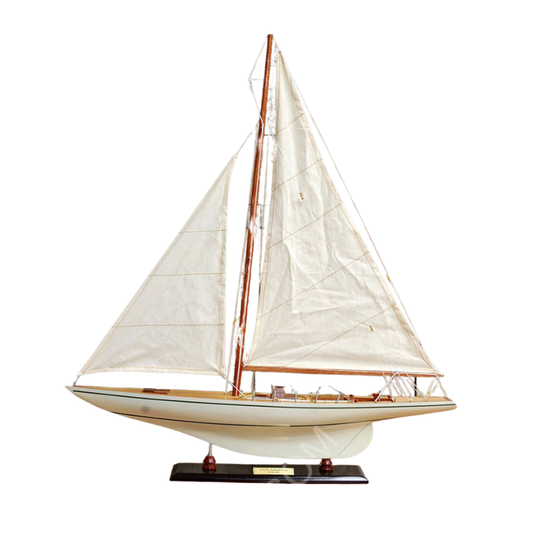 Columbia Painted Large Sailboat Schooner Yacht Model