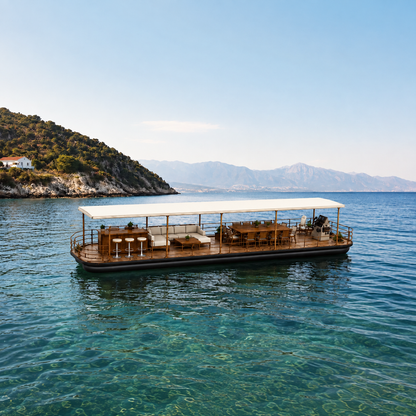 Captain Heritage 28ft Luxury Floating Lounge - Tritoon