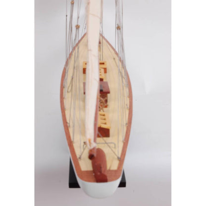 Defender Painted Large Sailboat Schooner Yacht Model