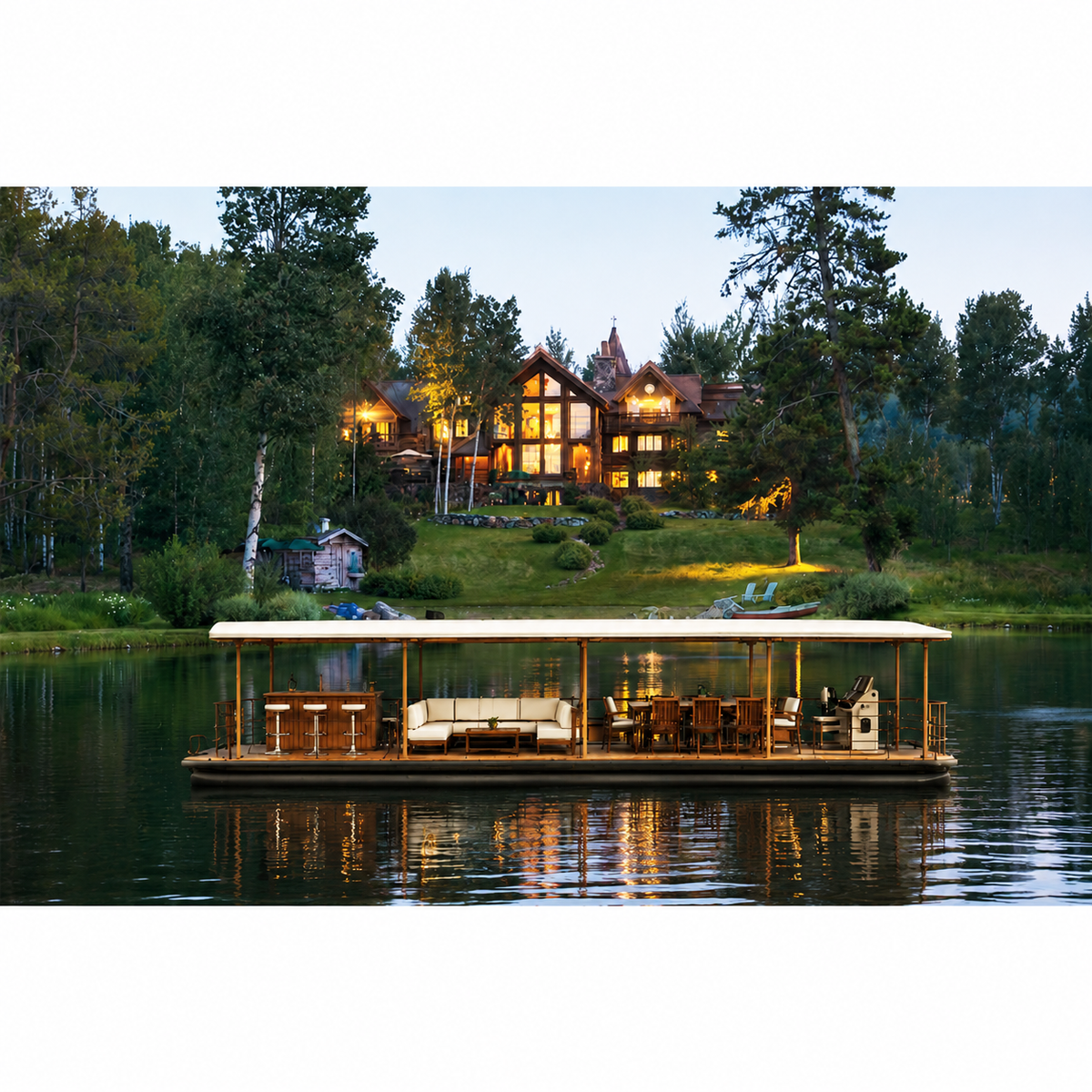 Captain Heritage 28ft Luxury Floating Lounge - Tritoon