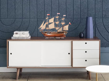 Old Modern Handicrafts HMS Surprise Replica Fully Assembled Model Ship - Museum Quality Ship Model for Home & Office Decoration - 37.0L x 12.0W x 31.0H Inches