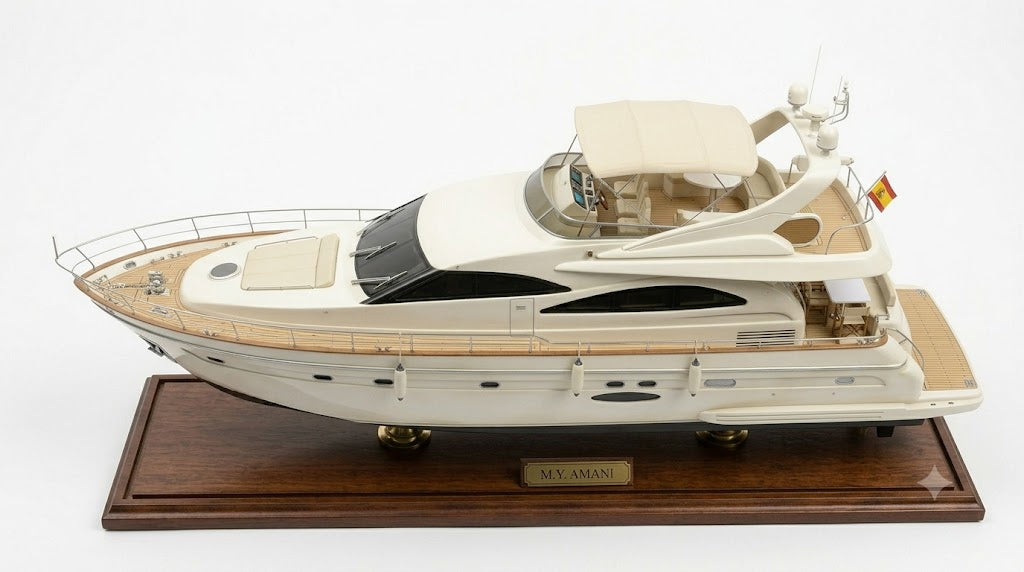 Maquette de bateau Astondoa 73 (série Flybridge) espagnole de 76 cm