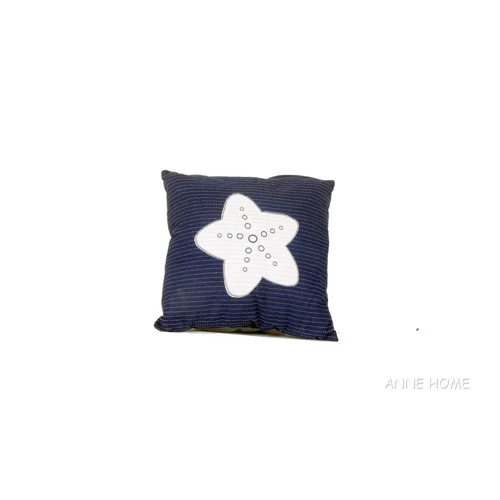 Anne Home - Oreiller bleu étoile blanche