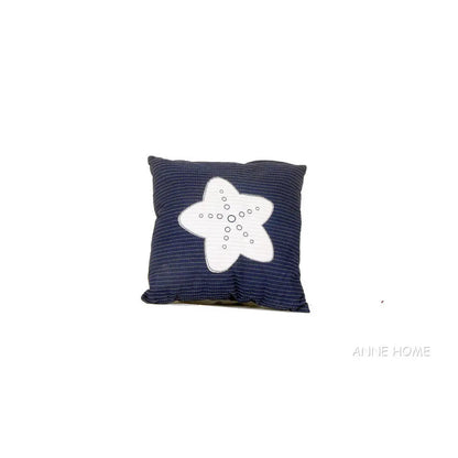 Anne Home - Oreiller bleu étoile blanche