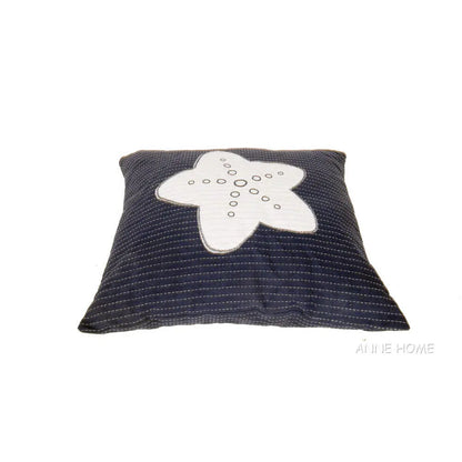 Anne Home - Oreiller bleu étoile blanche