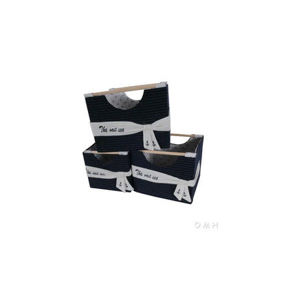 Anne Home - Set of 3 Foldable Fabric Basket