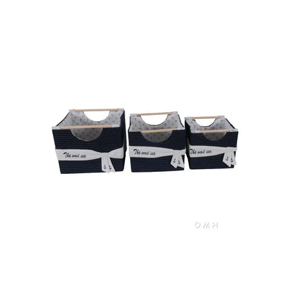 Anne Home - Set of 3 Foldable Fabric Basket