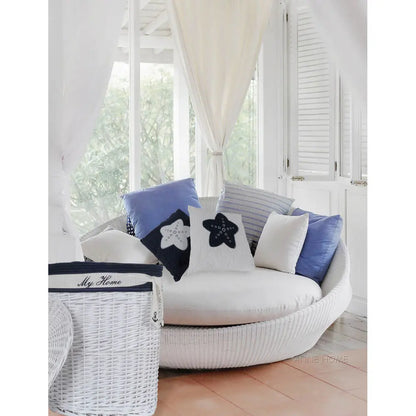 Anne Home - White Pillow Blue Star set of 2