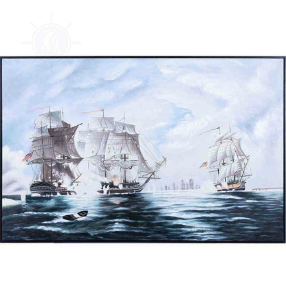 The Battle of Flamborough Head - Canvas Painting