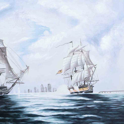 The Battle of Flamborough Head - Canvas Painting