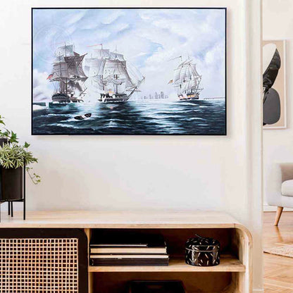 The Battle of Flamborough Head - Canvas Painting