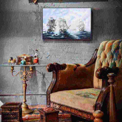 The Battle of Flamborough Head - Canvas Painting